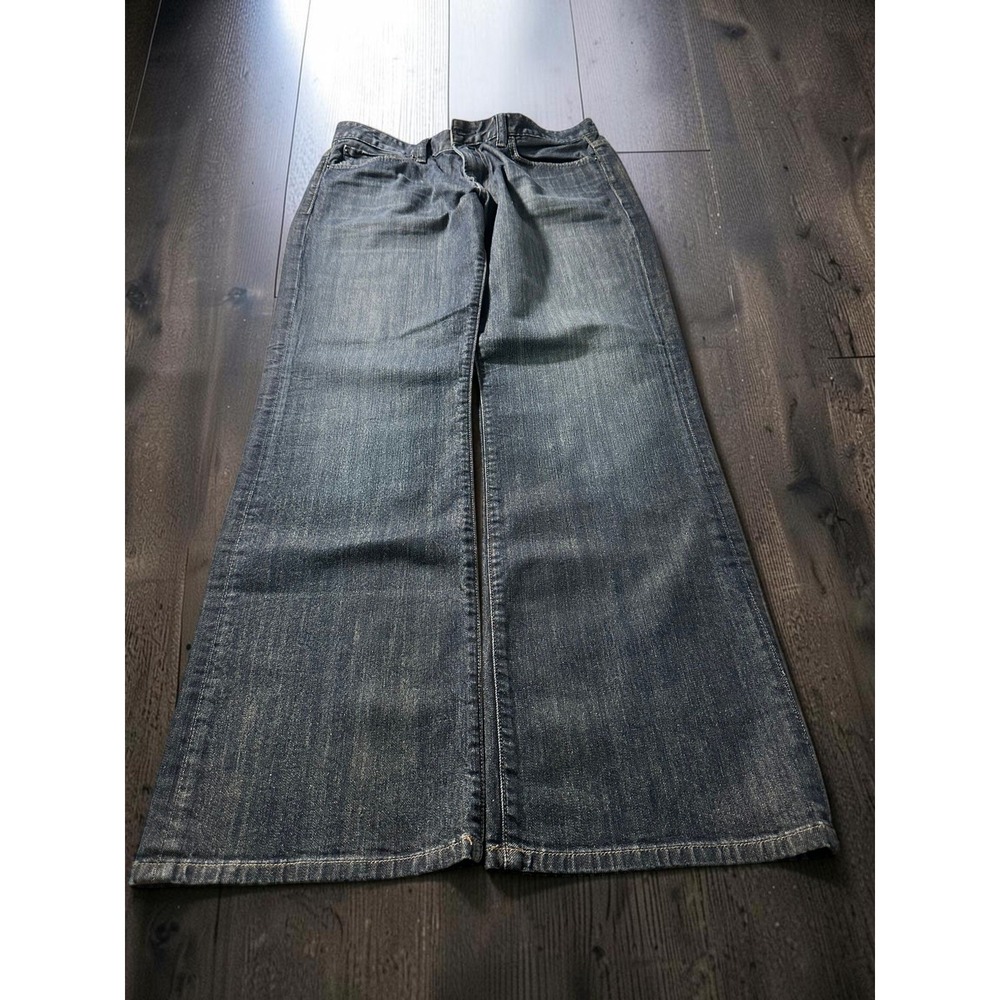Express Jeans Denim Pants Mens 34x34 BlueBlack Loose Stretch Wide Leg Skater Y2K